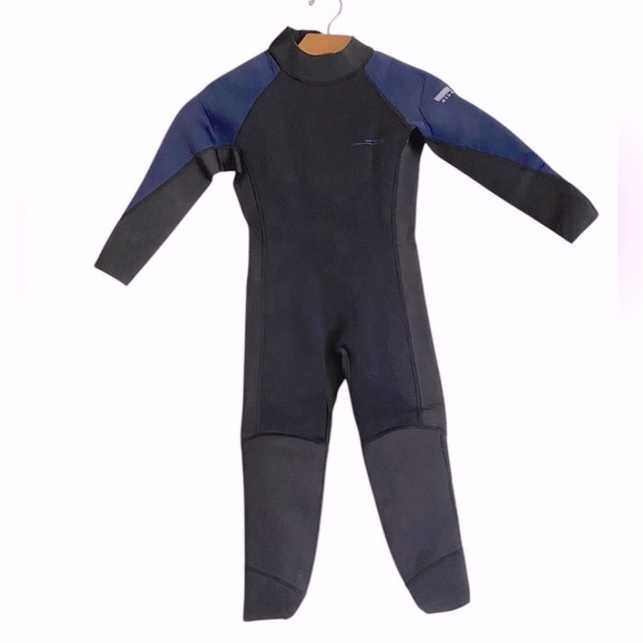Dark Lightning 3/2mm Kids Wetsuit Neoprene Thermal Blue/Black Size Medium NWOT - Picture 2 of 14